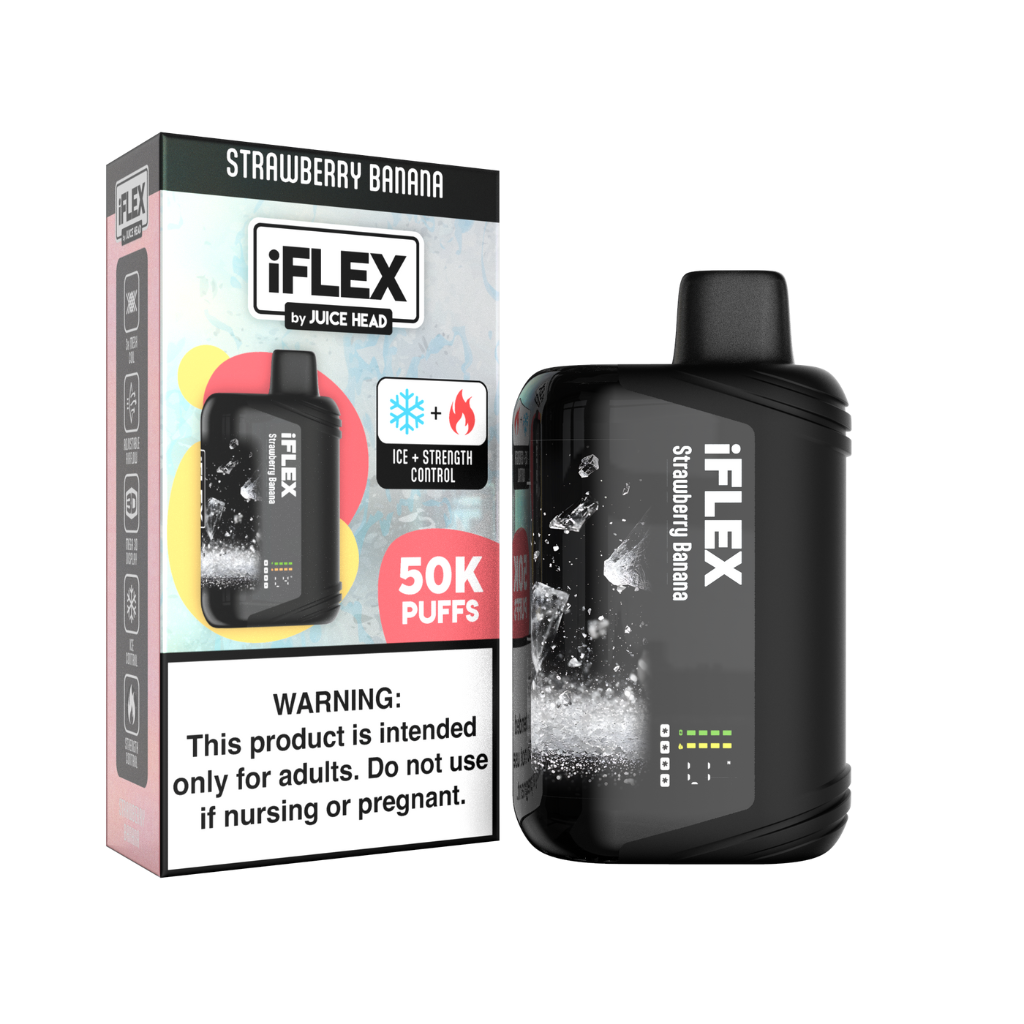 Juice Head iFlex Strawberry Banana 50K 50000 Puffs Disposable - 723 Vapor Juice Head iFlex Strawberry Banana 50K 50000 Puffs Disposable - 723 Vapor