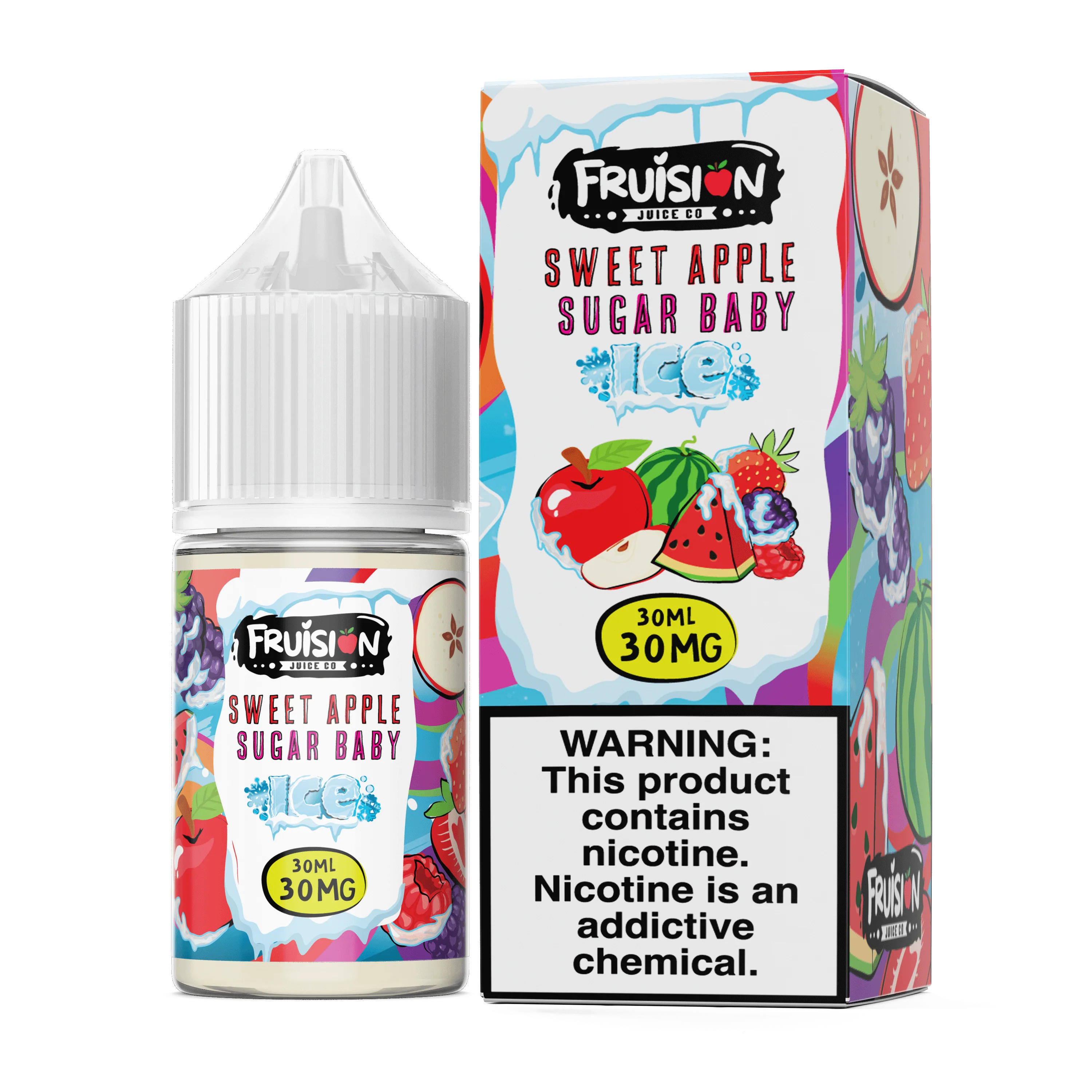 30ML Iced Sweet Apple Sugar Baby by Fruision Salts 723 Vapor