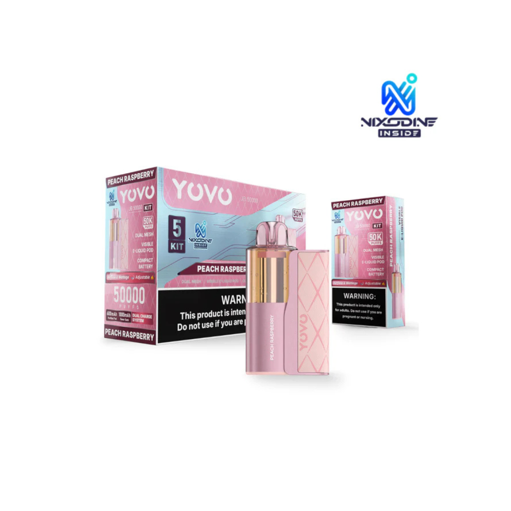 YOVO JB Peach Raspberry 50K Puffs Disposable Kit