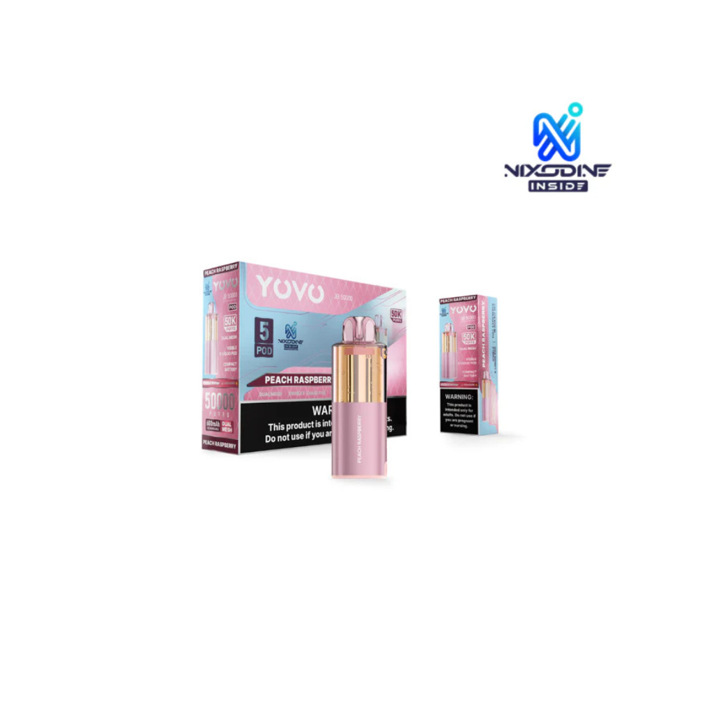 YOVO JB Peach Raspberry 50K Puffs Disposable Pod
