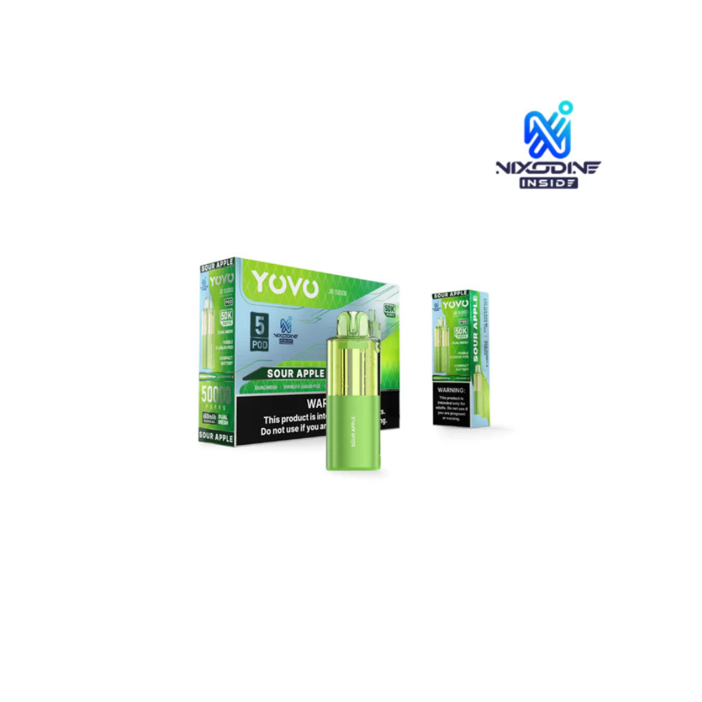 YOVO JB Sour Apple 50K Puffs Disposable Pod